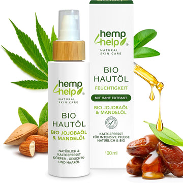 Bio Hautöl mit Jojoba-, Mandel- & Olivenöl – 100 ml – Kaltgepresst & Vegan – Intensive Feuchtigkeit für trockene Haut, Gesicht, Körper & Haare – Anti-Aging Pflege nach Cleopatra-Rezept – Hergestellt in der EU