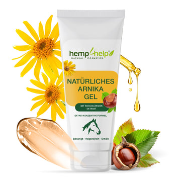Bio Arnika & Pferdesalbe Gel – Hochkonzentrierte Schmerzsalbe gegen Prellungen, Schwellungen, Muskel- & Gelenkschmerzen – Vegan, Tierversuchsfrei, Dermatologisch Getestet, Hergestellt in der EU
