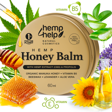 Manuka-Honig-Hanf-Salbe mit Propolis, Bienenwachs und Panthenol, Aloe Vera - wohltuende Linderung für trockene, rissige mit Vaseline - Dermatologisch Empfohlen für trockene, rissige Haut, Ekzeme, Psoriasis