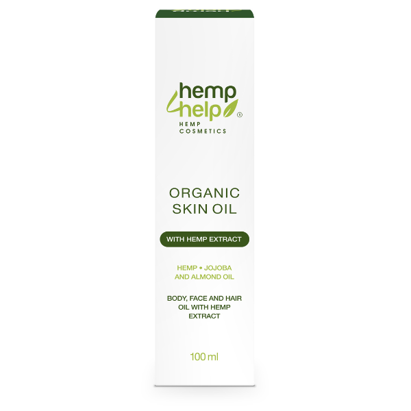 Organic hemp skin oil with jojoba oil and almond oil 100ml 