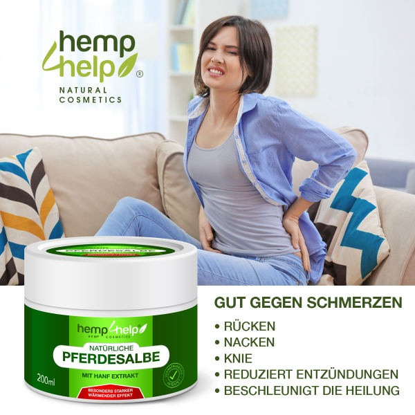 Bio 𝐇𝐀𝐍𝐅 Pferdesalbe Für Mensch Extra Stark WÄRMENDER EFFEKT- Arnika & 18 Bio-Pflanzen-Extrakten bei Knie-, Gelenk-, Nacken- u. Muskelschmerzen, sowie Arthrose u. Rheuma-Ohne Tierversuche