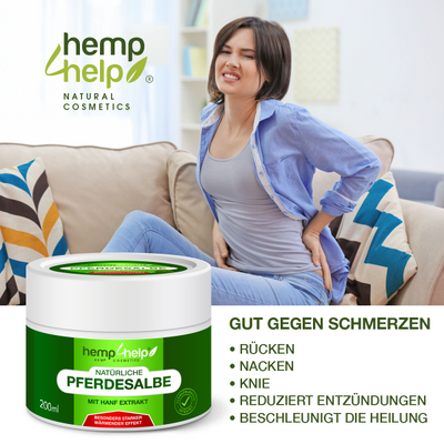 Bio 𝐇𝐀𝐍𝐅 Pferdesalbe Für Mensch Extra Stark WÄRMENDER EFFEKT- Arnika & 18 Bio-Pflanzen-Extrakten bei Knie-, Gelenk-, Nacken- u. Muskelschmerzen, sowie Arthrose u. Rheuma-Ohne Tierversuche