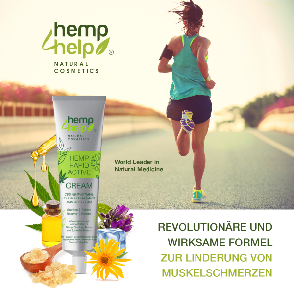 Rapid Active Cream - Joint &amp; Muscle Active Rapid Relief Cream- High Strength Hemp, Arnica, Boswelia, Comfrey. Unique Herbal Formula Rich in Natural Extracts. Relieves Inflammation, Muscle, Joint, Back, Knee, Nerves &amp; Arthritis Pain 100ml