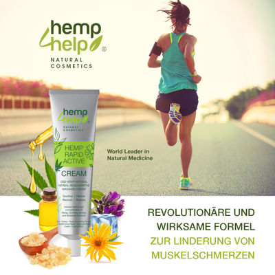 Rapid Active Cream - Joint &amp; Muscle Active Rapid Relief Cream- High Strength Hemp, Arnica, Boswelia, Comfrey. Unique Herbal Formula Rich in Natural Extracts. Relieves Inflammation, Muscle, Joint, Back, Knee, Nerves &amp; Arthritis Pain 100ml