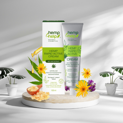 Rapid Active Cream - Joint &amp; Muscle Active Rapid Relief Cream- High Strength Hemp, Arnica, Boswelia, Comfrey. Unique Herbal Formula Rich in Natural Extracts. Relieves Inflammation, Muscle, Joint, Back, Knee, Nerves &amp; Arthritis Pain 100ml